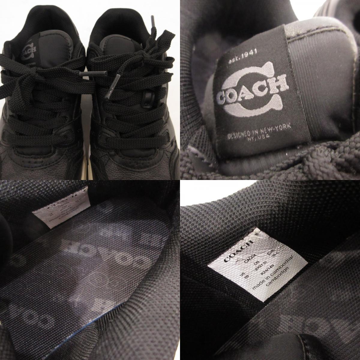 【中古】COACH | コーチ ソーホースニーカー スニーカー CAQ24 ブラック 23cm