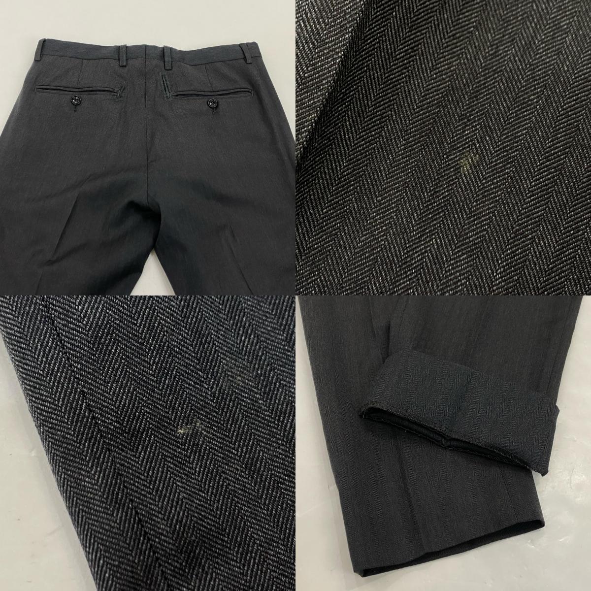 【中古】GUCCI | グッチ マイクロヘリンボーン セットアップ 337687 国内正規品 グレー サイズ:46