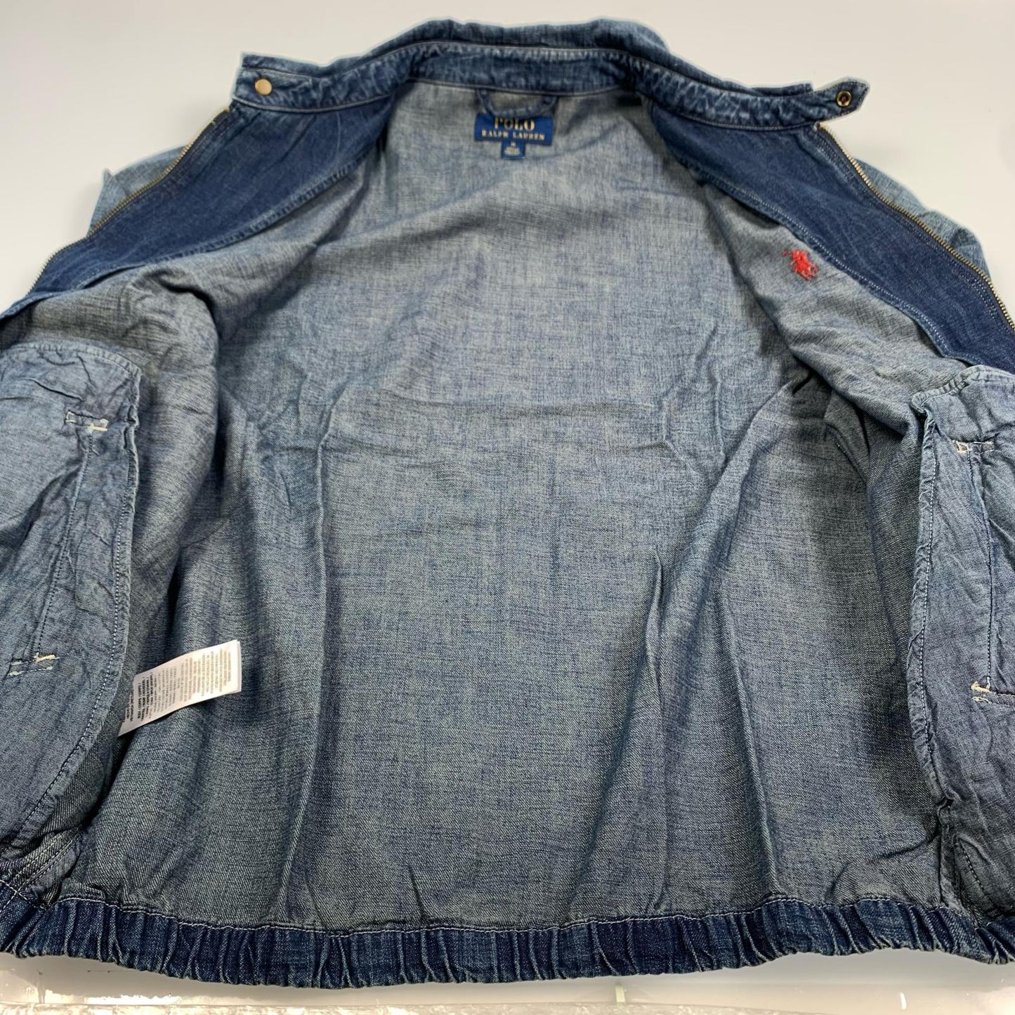 【中古】POLO RALPH LAUREN | ポロ・ラルフローレン Bayport インディゴダイド デニム ジャケット ブルゾン ブルー サイズ:M