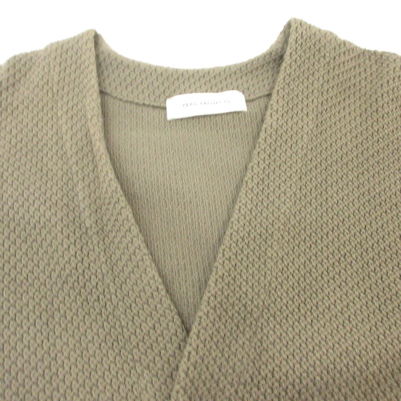 【中古】PERS PROJECTS | パースプロジェクト ARON CARDE / Knit Cardigan カーディガン オリーブ サイズ:2