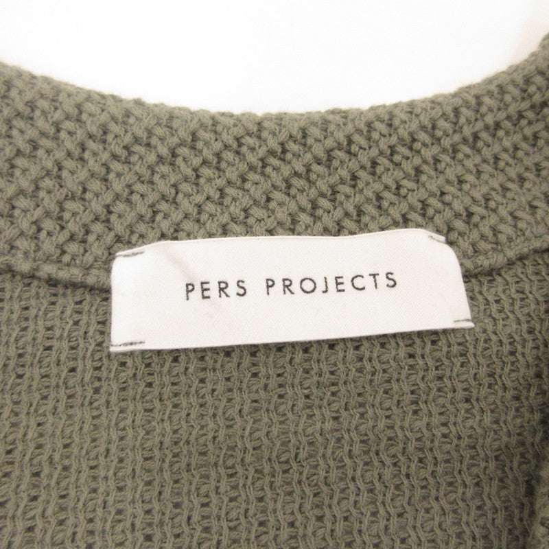 【中古】PERS PROJECTS | パースプロジェクト ARON CARDE / Knit Cardigan カーディガン オリーブ サイズ:2