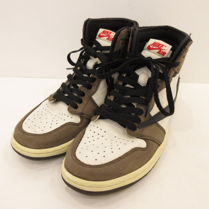 【中古】NIKE | ナイキ AIR JORDAN 1 HI OG TS SP スニーカー CD4487-100 カーキ 27.5cm