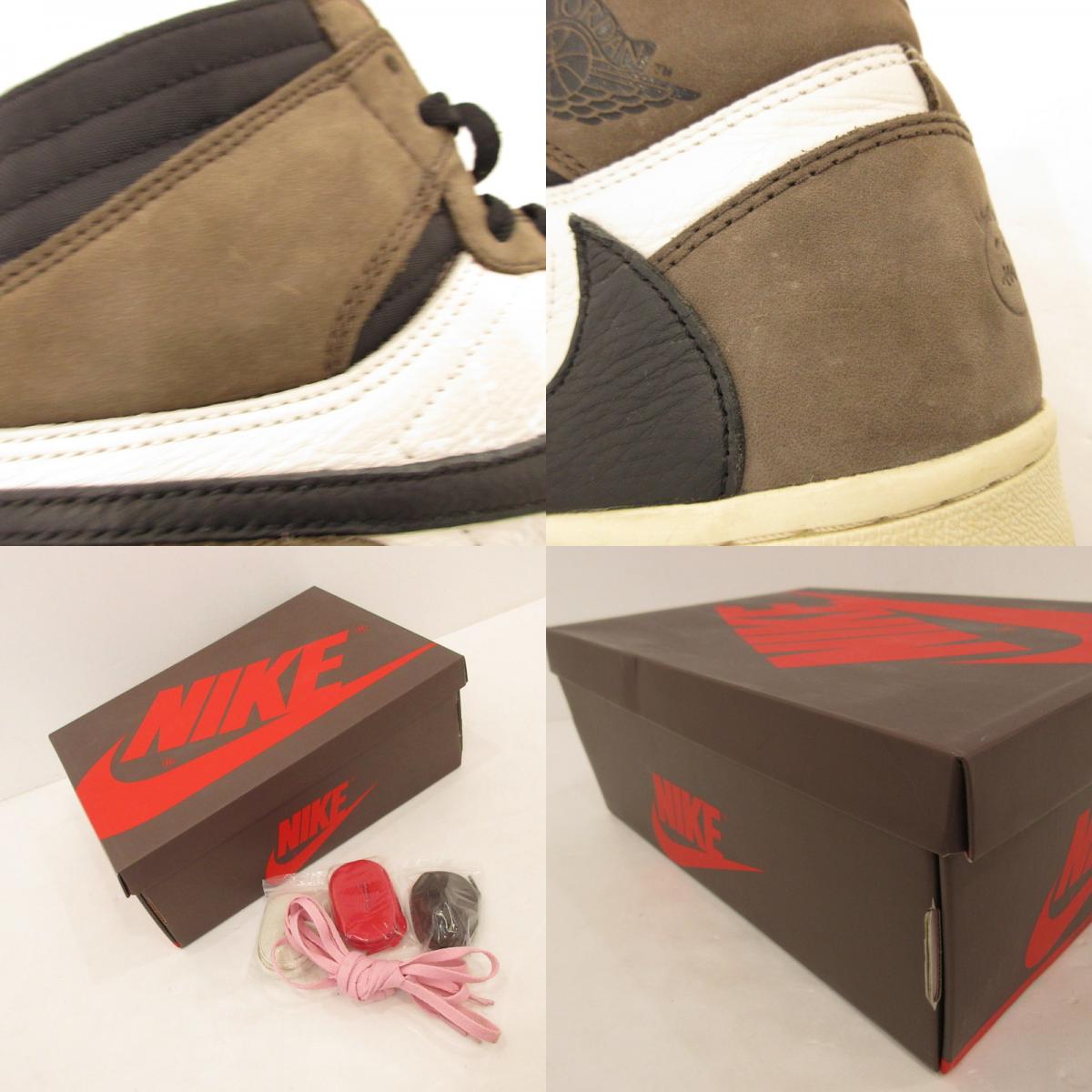 【中古】NIKE | ナイキ AIR JORDAN 1 HI OG TS SP スニーカー CD4487-100 カーキ 27.5cm