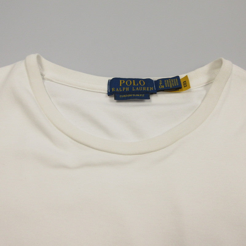 【中古】POLO RALPH LAUREN | ポロ・ラルフローレン カスタムスリムフィットソフトコットンTシャツ 半袖Tシャツ ホワイト サイズ:S
