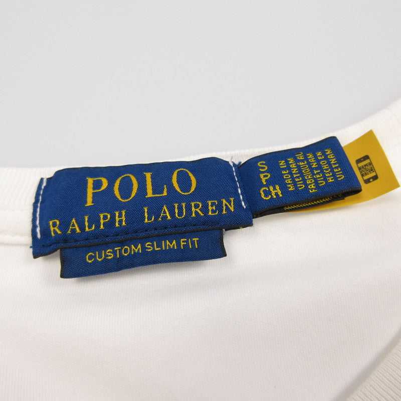 【中古】POLO RALPH LAUREN | ポロ・ラルフローレン カスタムスリムフィットソフトコットンTシャツ 半袖Tシャツ ホワイト サイズ:S
