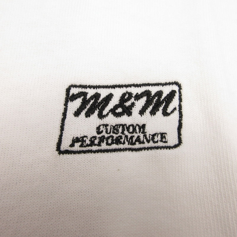 【中古】M&M CUSTOM PERFORMANCE | エムアンドエムカスタムパフォーマンス PRINT S/S TEE 半袖Tシャツ 20-MT-014 ホワイト サイズ:M