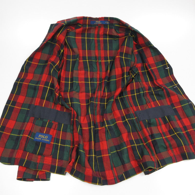 【中古】POLO RALPH LAUREN | ポロ・ラルフローレン タータンチェック3BフランネルテーラードJKT テーラードジャケット サイズ:S