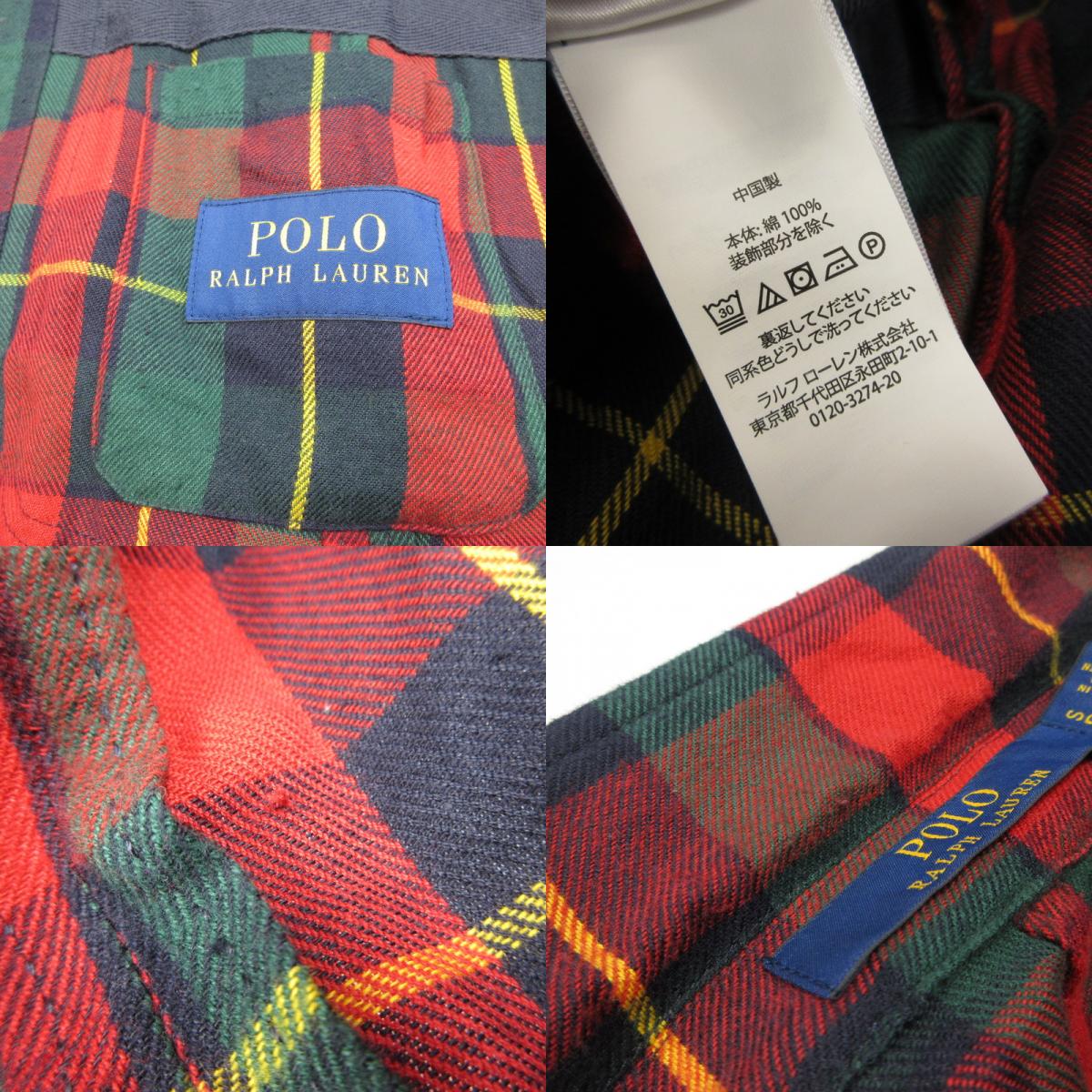 【中古】POLO RALPH LAUREN | ポロ・ラルフローレン タータンチェック3BフランネルテーラードJKT テーラードジャケット サイズ:S