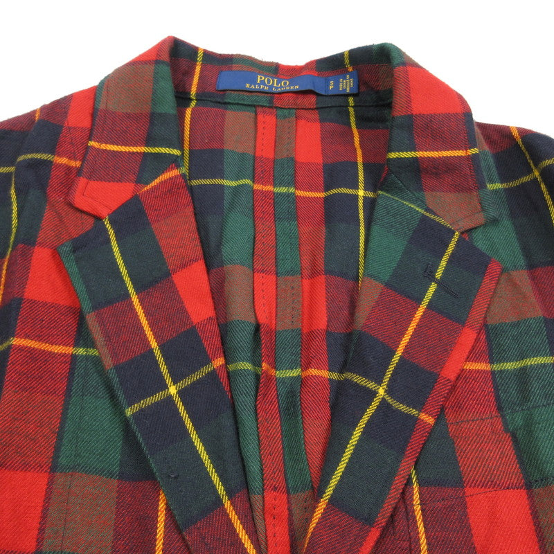 【中古】POLO RALPH LAUREN | ポロ・ラルフローレン タータンチェック3BフランネルテーラードJKT テーラードジャケット サイズ:S