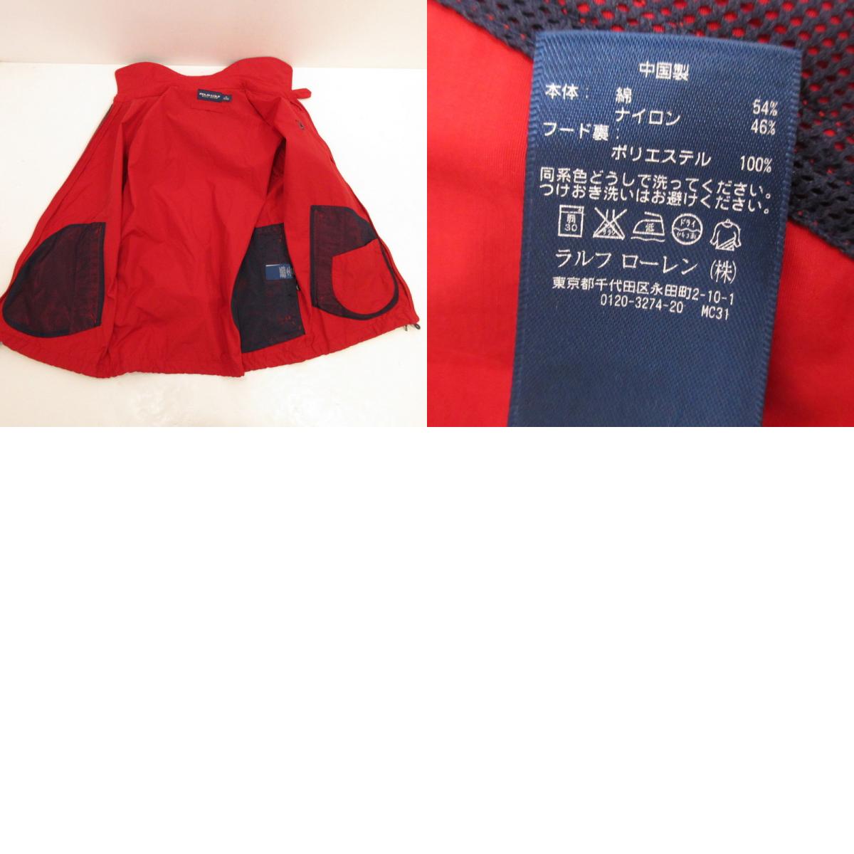 【中古】POLO RALPH LAUREN | ポロ・ラルフローレン スイングトップ 7286995MERWB POLO GOLF レッド サイズ:M