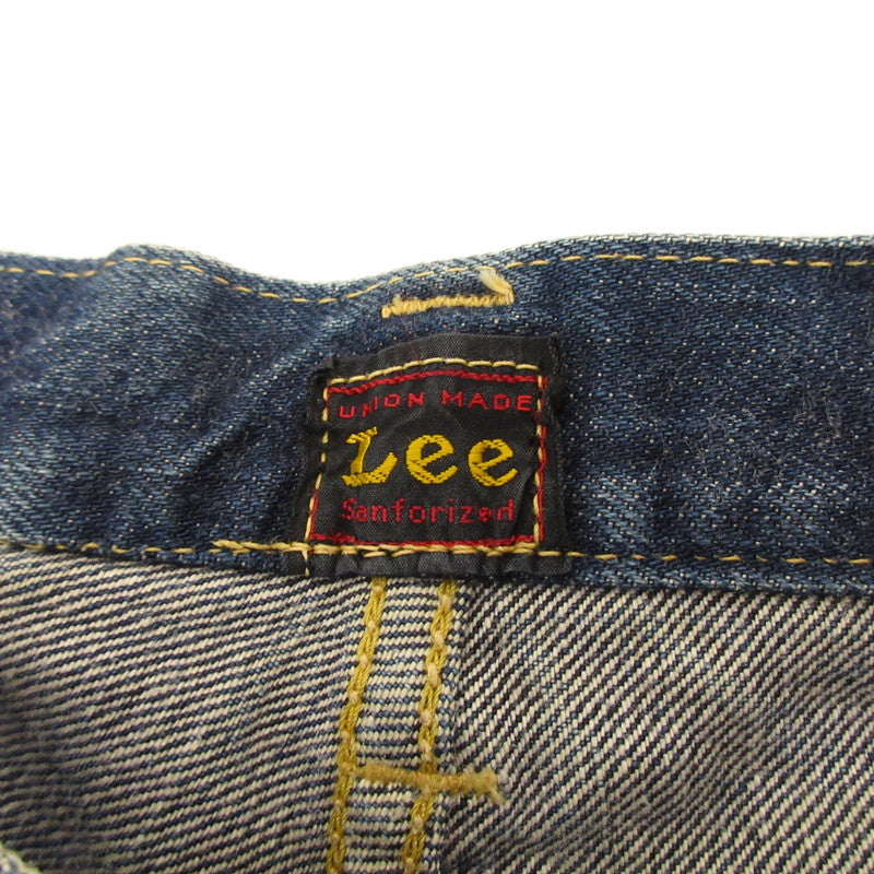 【中古】Lee | リー 40年代大戦モデル復刻 逆アーキュエイトステッチ デニムパンツ LOT2101 センター赤タグ ブルー サイズ:33