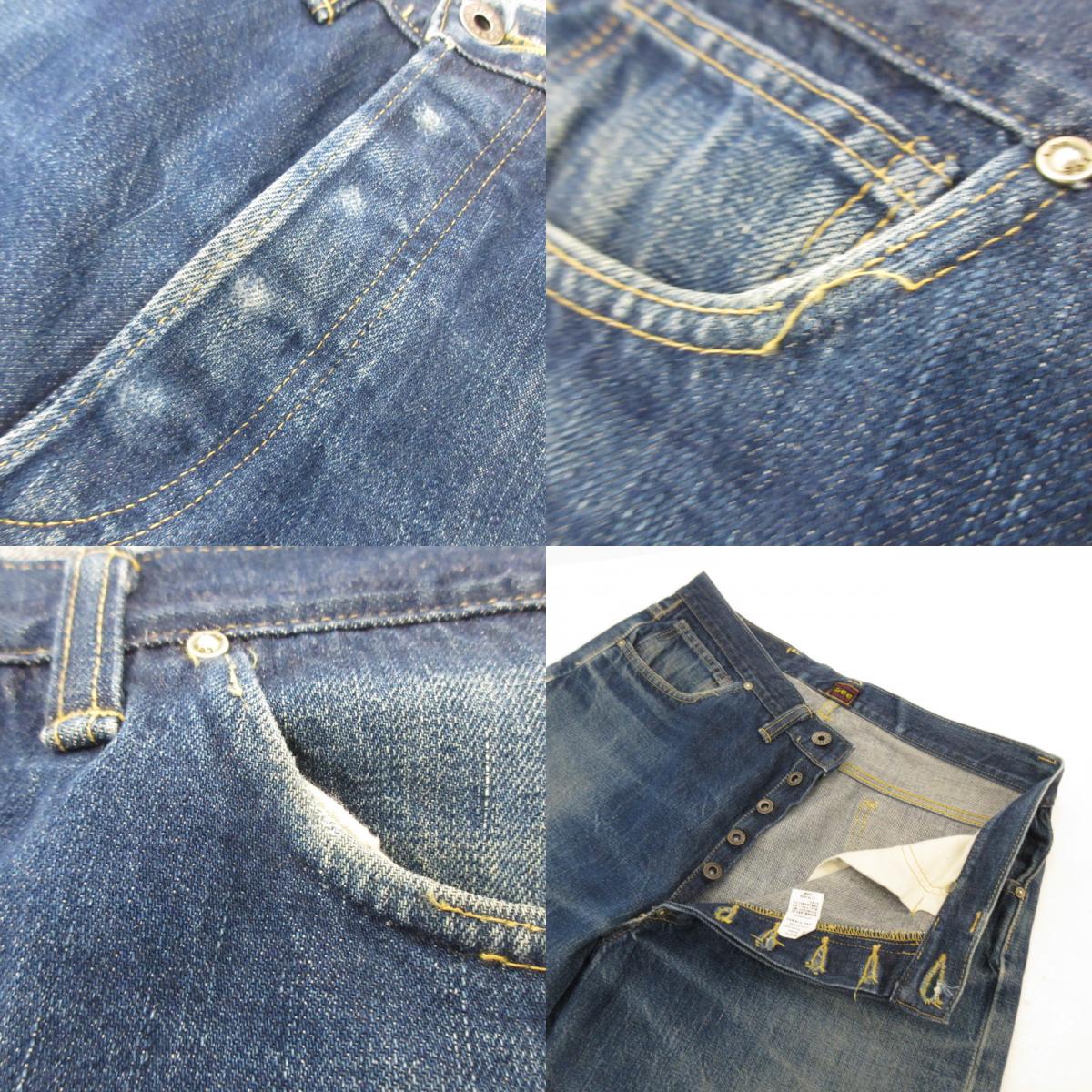 【中古】Lee | リー 40年代大戦モデル復刻 逆アーキュエイトステッチ デニムパンツ LOT2101 センター赤タグ ブルー サイズ:33