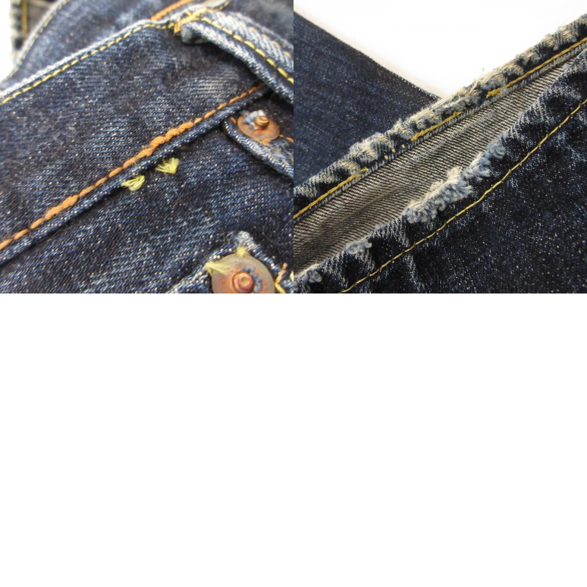 【中古】FULL COUNT | フルカウント WIDE DENIM HEAVY OZ デニムパンツ 0105XX 赤耳/旧モデル赤タブ有 ネイビー サイズ:31