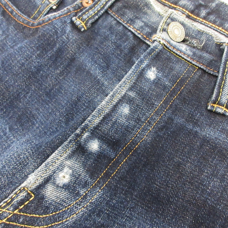 【中古】FULL COUNT | フルカウント WIDE DENIM HEAVY OZ デニムパンツ 0105XX 赤耳/旧モデル赤タブ有 ネイビー サイズ:31