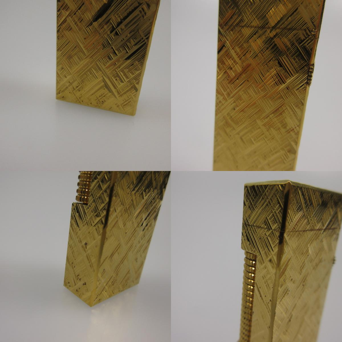 【中古】Dunhill | ダンヒル サイドローラーゴールドクロスカット ライター ゴールド