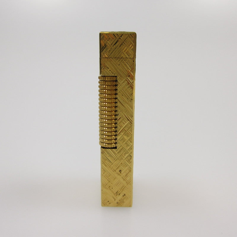 【中古】Dunhill | ダンヒル サイドローラーゴールドクロスカット ライター ゴールド