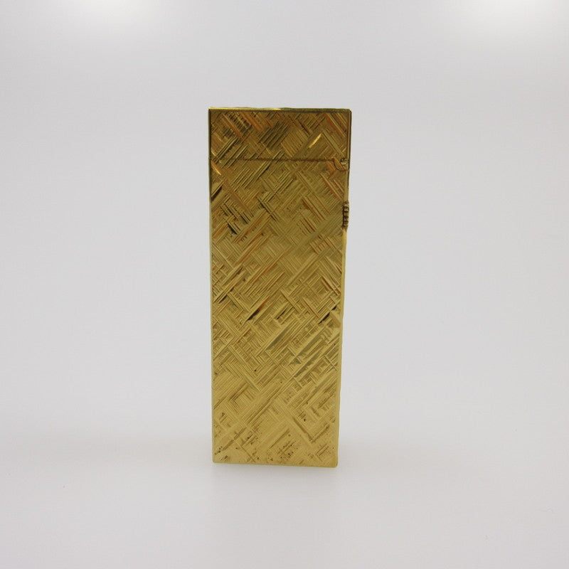 【中古】Dunhill | ダンヒル サイドローラーゴールドクロスカット ライター ゴールド