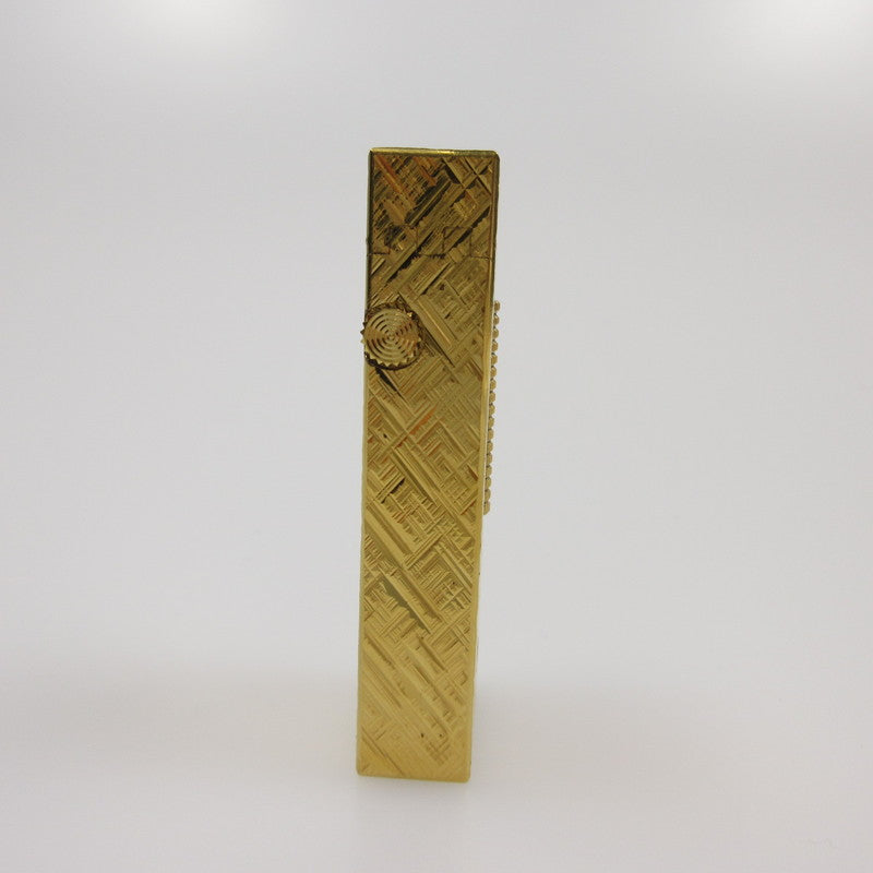 【中古】Dunhill | ダンヒル サイドローラーゴールドクロスカット ライター ゴールド