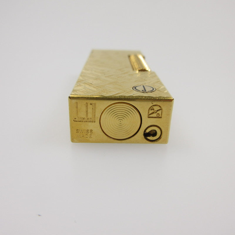 【中古】Dunhill | ダンヒル サイドローラーゴールドクロスカット ライター ゴールド