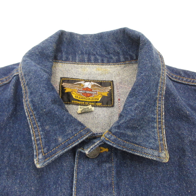 【中古】HARLEY-DAVIDSON | ハーレーダビットソン ベスト 50026 ブルー サイズ:M