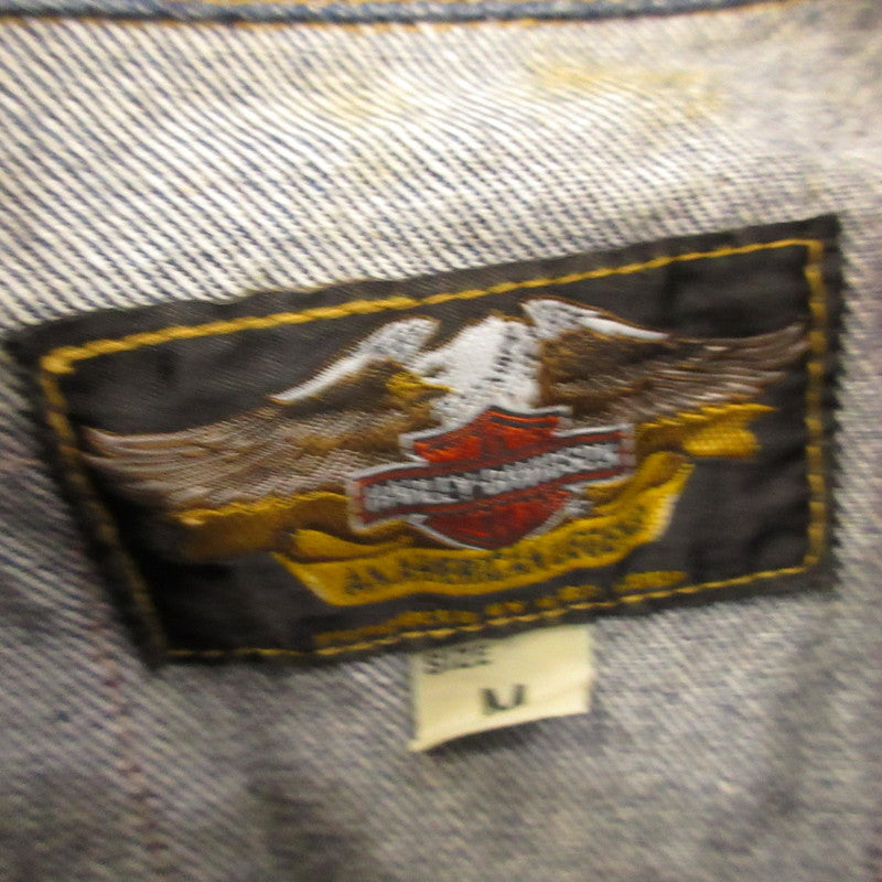 【中古】HARLEY-DAVIDSON | ハーレーダビットソン ベスト 50026 ブルー サイズ:M