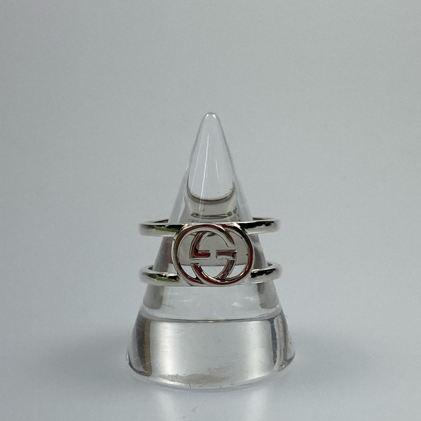 【中古】GUCCI | グッチ インターロッキングGスリムオープンバンド リング・指輪 298036