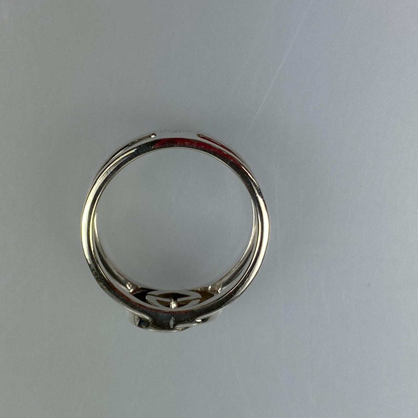 【中古】GUCCI | グッチ インターロッキングGスリムオープンバンド リング・指輪 298036