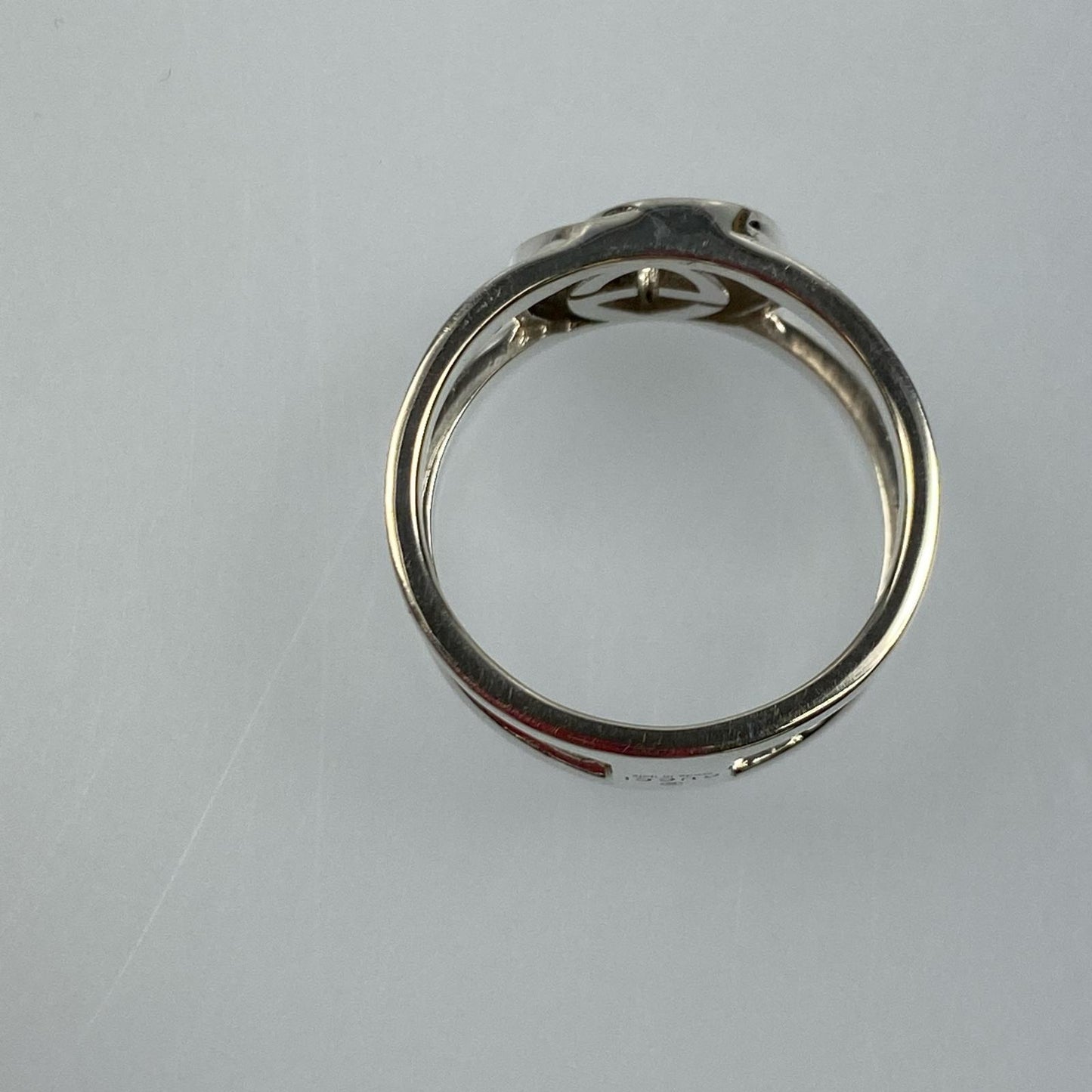 【中古】GUCCI | グッチ インターロッキングGスリムオープンバンド リング・指輪 298036
