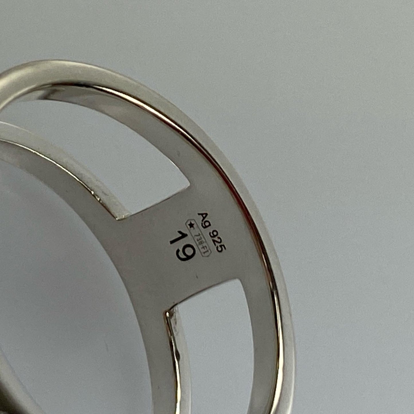 【中古】GUCCI | グッチ インターロッキングGスリムオープンバンド リング・指輪 298036