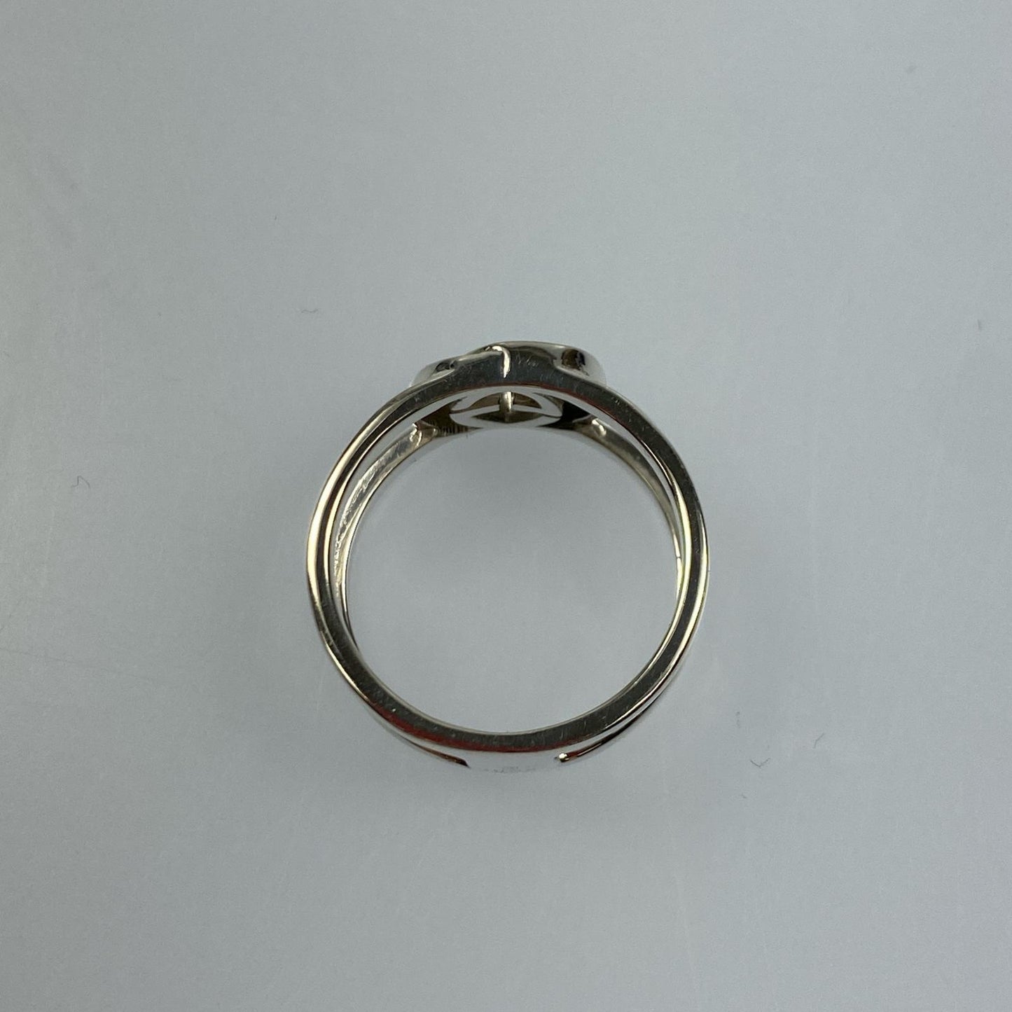 【中古】GUCCI | グッチ インターロッキングGスリムオープンバンド リング・指輪 298036