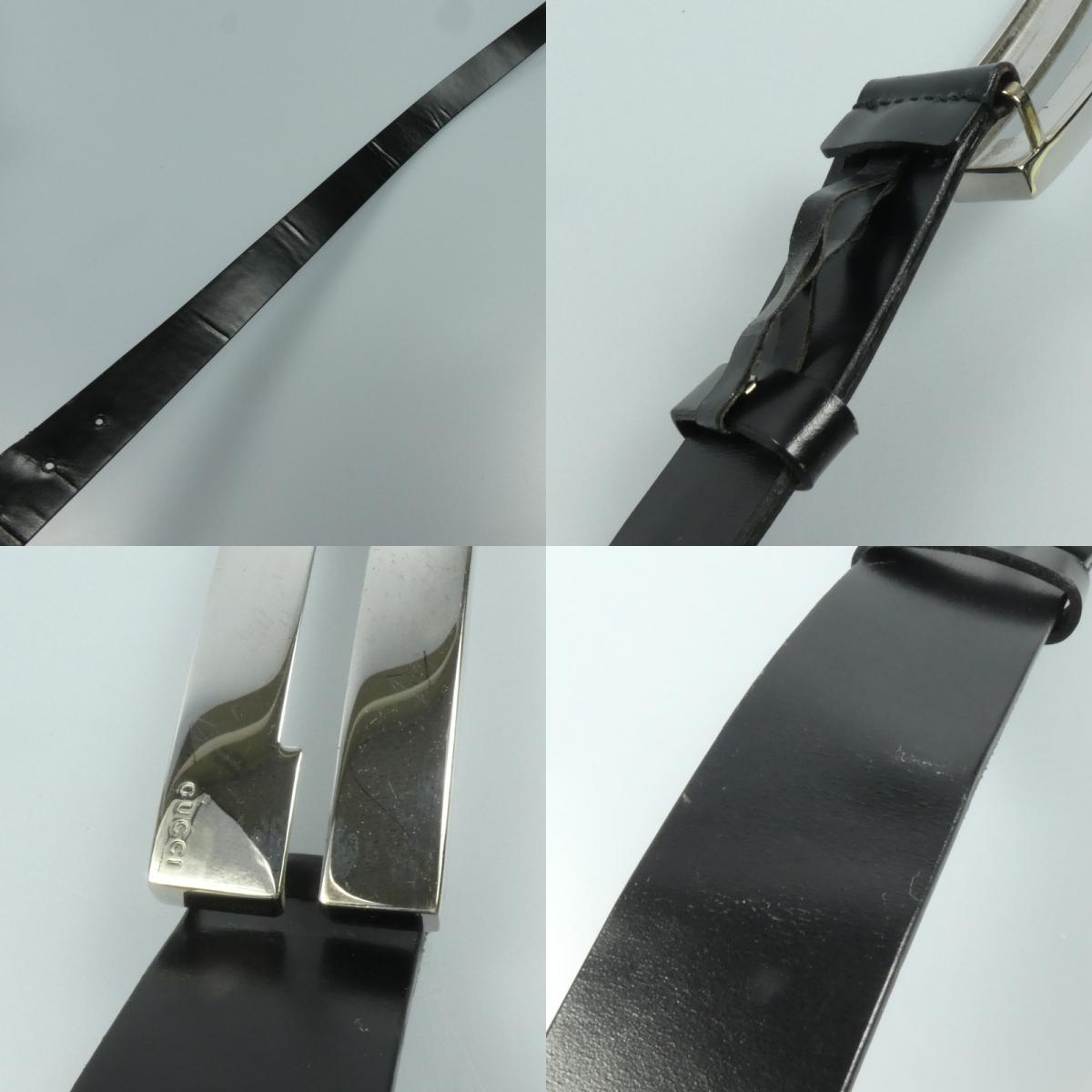 【中古】GUCCI | グッチ Gバックル ベルト 036.2194 サイズ:80/32