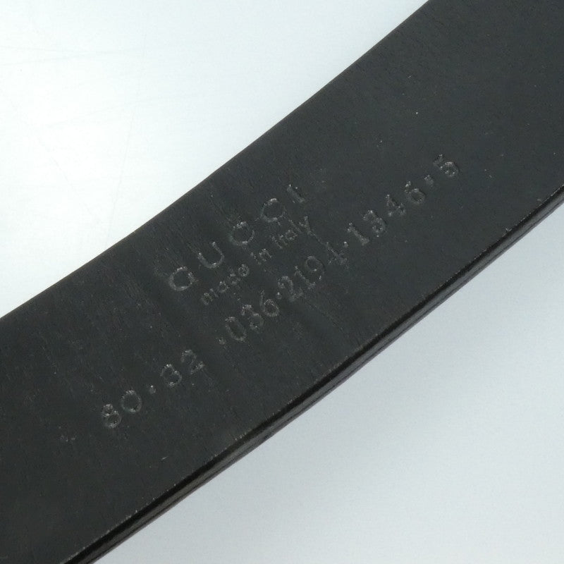【中古】GUCCI | グッチ Gバックル ベルト 036.2194 サイズ:80/32