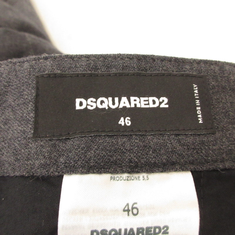 【中古】DSQUARED2 | ディースクエアード Wool chinos Flannel Sexy Chino Pant パンツ S71KB0576 チャコールグレー サイズ:46
