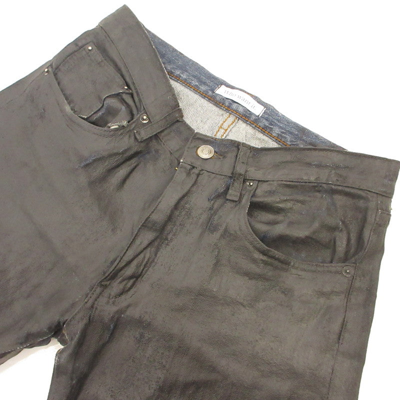 【中古】 Black gloss long Lengs デニムパンツ ブラック