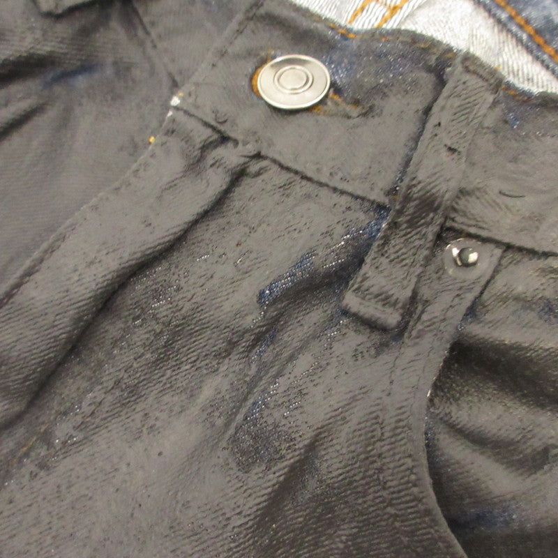 【中古】 Black gloss long Lengs デニムパンツ ブラック