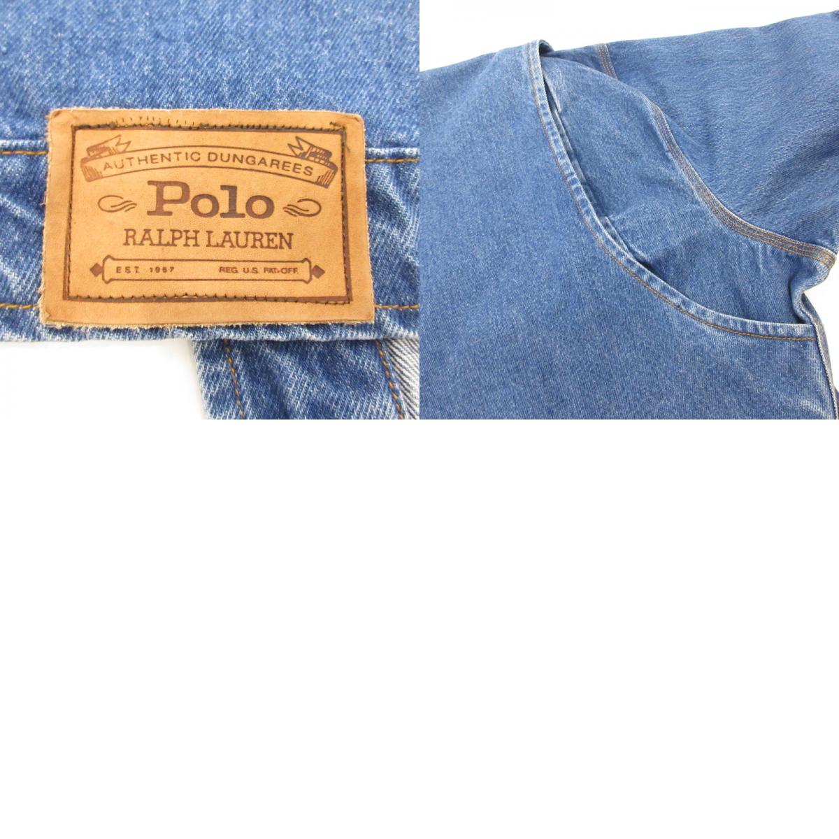 【中古】POLO RALPH LAUREN | ポロ・ラルフローレン デニム 年式:90s 白タグ ブルー サイズ:L