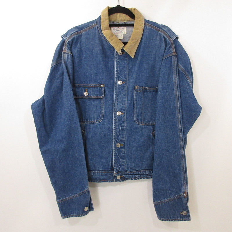 【中古】POLO RALPH LAUREN | ポロ・ラルフローレン デニム 年式:90s 白タグ ブルー サイズ:L
