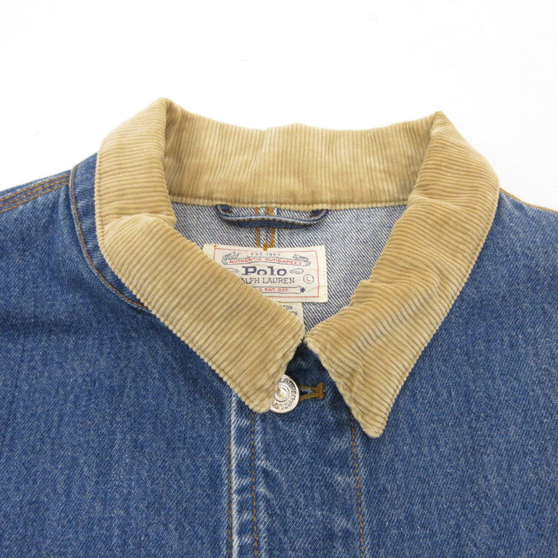 【中古】POLO RALPH LAUREN | ポロ・ラルフローレン デニム 年式:90s 白タグ ブルー サイズ:L