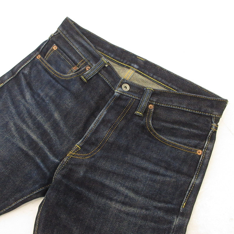 【中古】IRON HEART | アイアンハート 21ozセルビッチデニムスリムストレート デニムパンツ 666S-21 セルビッジ ブルー サイズ:31