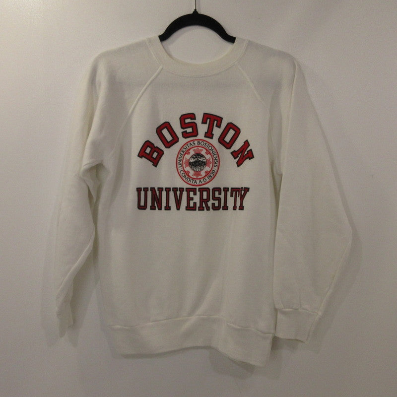【中古】Champion | チャンピオン BOSTON UNIVERSITY スウェット ホワイト サイズ:M