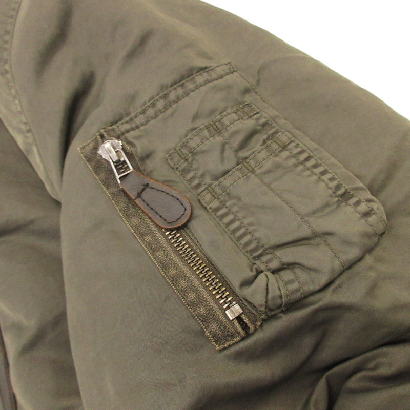 【中古】AT DIRTY | アットダーティー ATD FLIGHT JACKET MA-1 ミリタリージャケット グレー サイズ:L