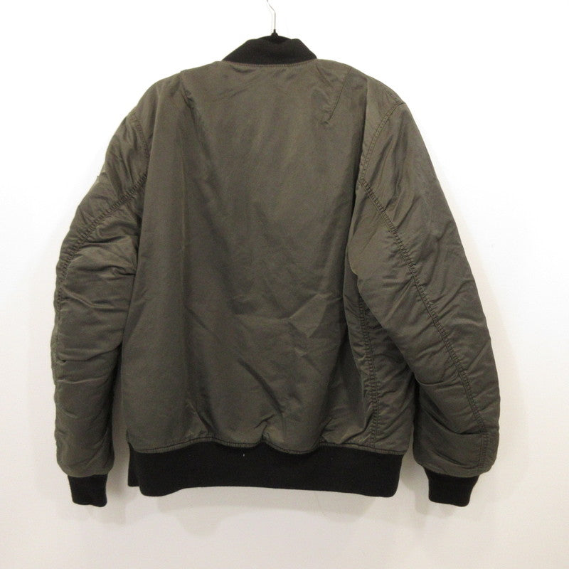 【中古】AT DIRTY | アットダーティー ATD FLIGHT JACKET MA-1 ミリタリージャケット グレー サイズ:L