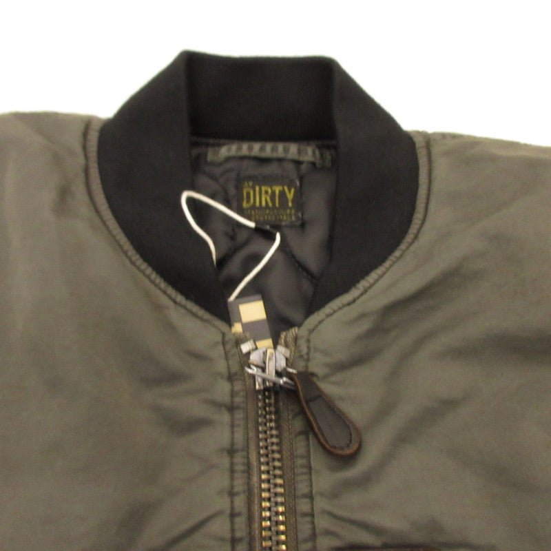 【中古】AT DIRTY | アットダーティー ATD FLIGHT JACKET MA-1 ミリタリージャケット グレー サイズ:L