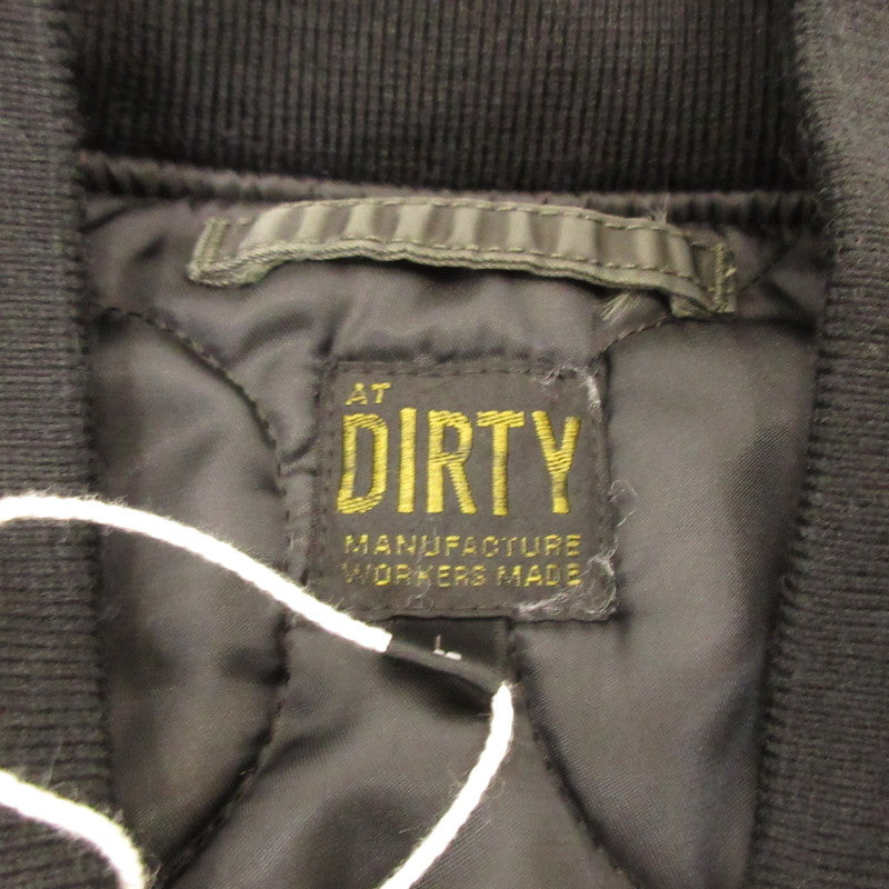 【中古】AT DIRTY | アットダーティー ATD FLIGHT JACKET MA-1 ミリタリージャケット グレー サイズ:L