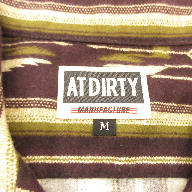 【中古】AT DIRTY | アットダーティー OLD NAVAJO L/S SHIRT 長袖シャツ サイズ:M