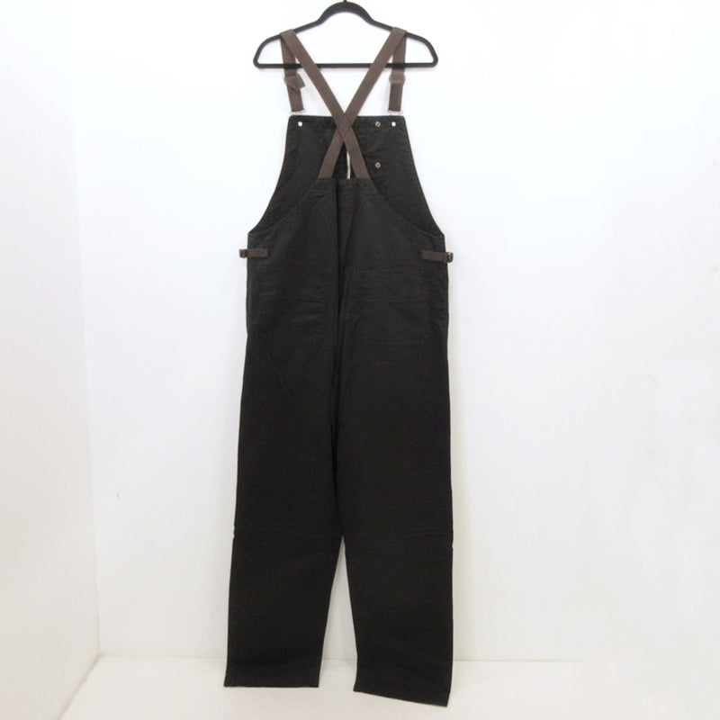 【中古】AT DIRTY | アットダーティー FIREMAN ALLS オーバーオール ウォッシュ加工 ブラック サイズ:XL