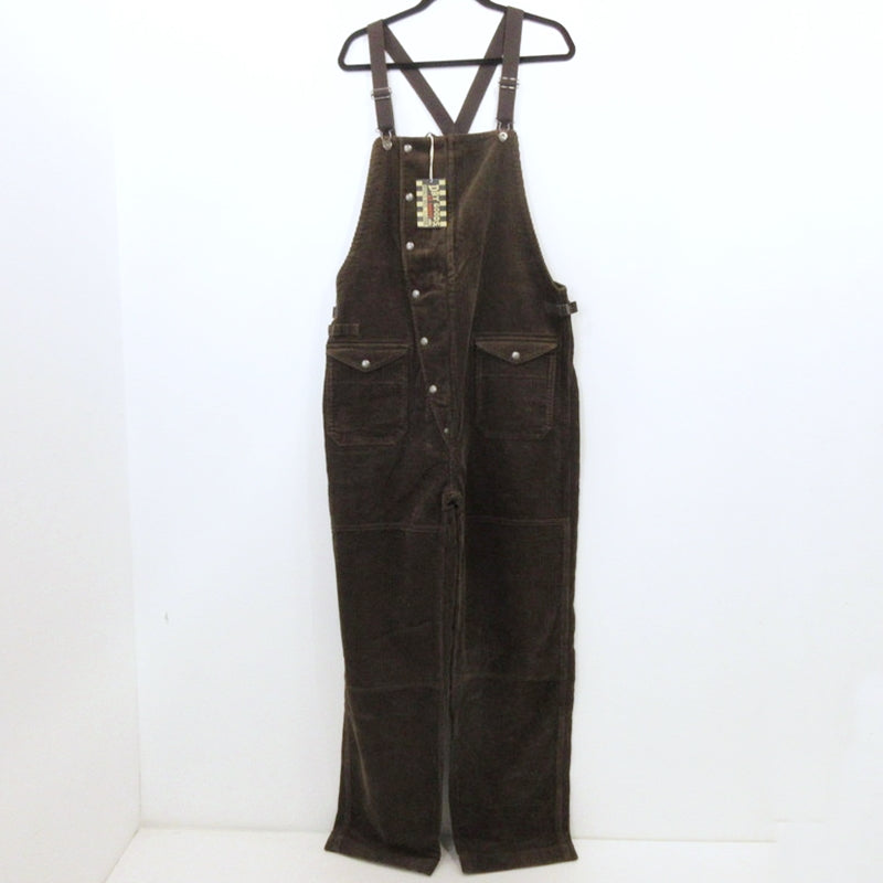 【中古】AT DIRTY | アットダーティー FIREMAN ALLS CORDUROY オーバーオール ブラウン サイズ:XL