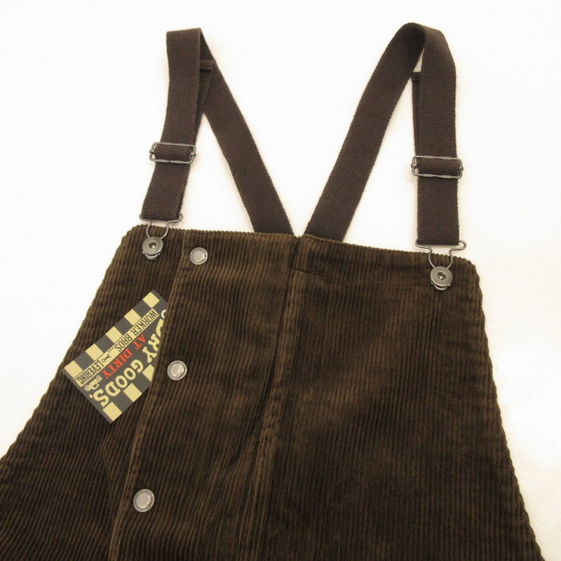 【中古】AT DIRTY | アットダーティー FIREMAN ALLS CORDUROY オーバーオール ブラウン サイズ:XL