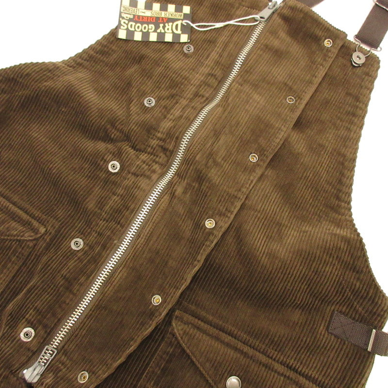 【中古】AT DIRTY | アットダーティー FIREMAN ALLS CORDUROY オーバーオール ブラウン サイズ:XL