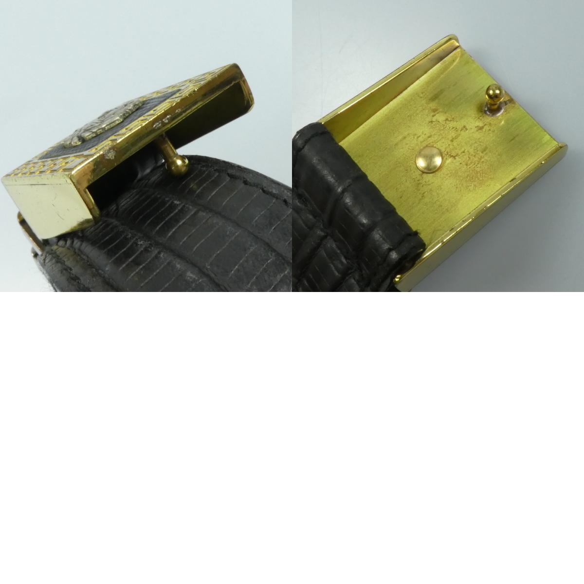 【中古】VERSACE | ヴェルサーチ 4連メデューサバックル ベルト サイズ:80/32